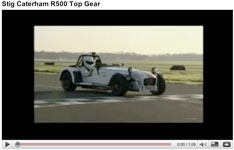 Caterham R500 topgear incredible laptime performed by the legendary Stig!!!